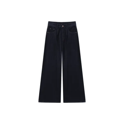 Another Alley Темно-синий женский джинсы