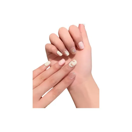 ORANOT False Nail Бобовый Кошачий глаз Ручной Ногтей Элегантность Кожа Положительное Премиум Ощущение Короткий Телесный Однотонный Милый