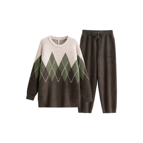 YUENEI Чай Коричневый Женский Пижамный Комплект