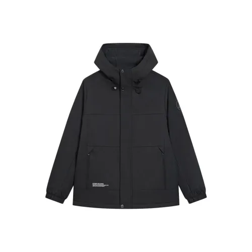 XTEP Глубокий черный Мужской пуховик