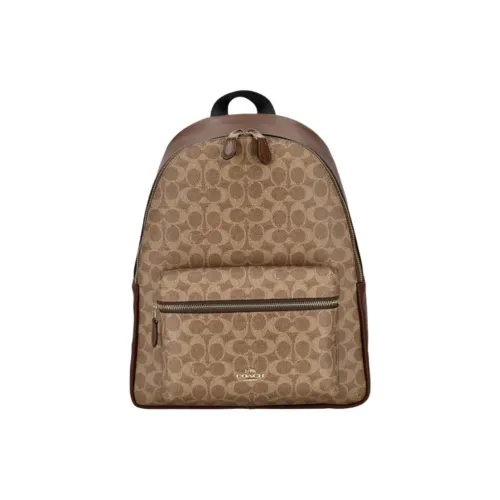 COACH Charlie Бренд Classic Monogram Рюкзак Стандартный Женский Светло-Коричневый