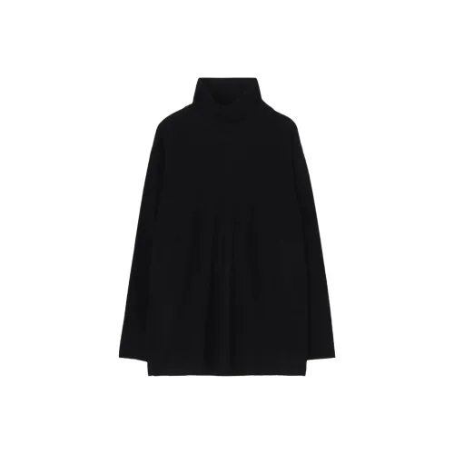 Yohji Yamamoto Pour Homme FW25 Супер 120 Шерсть Один Джерси Черепаха Шея LS Tee Трикотаж Мужской