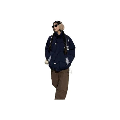 GUOZHEN Темно-синий синий женский пуховик