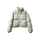 Белый хлопковый пуховик