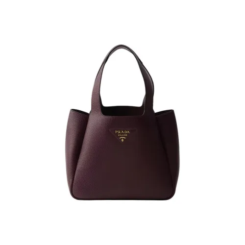 PRADA Овчина Тоут Сумка Сумка для покупок Сумка Маленькая Женская Бордовая