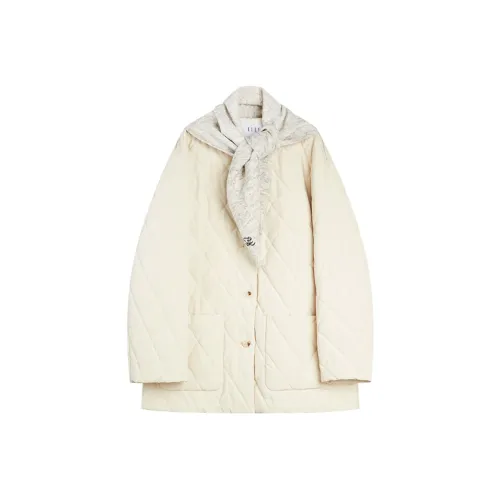 ELLE Экрю Женские пуховики