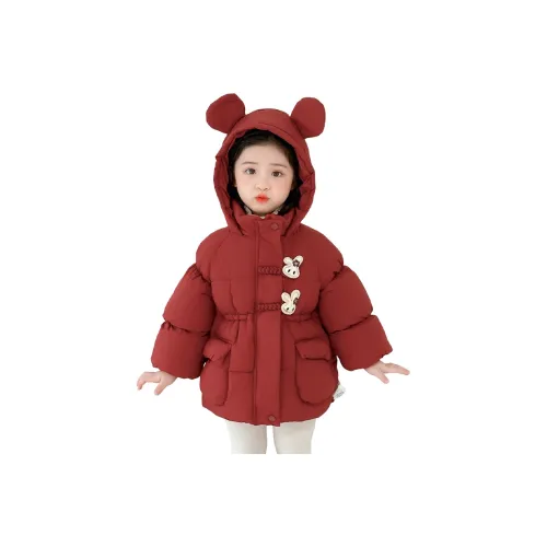 GOYN Хлопковый пуховик зимний красный детский