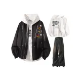 Чёрный + Случайный Свитшот + Чёрные Штаны