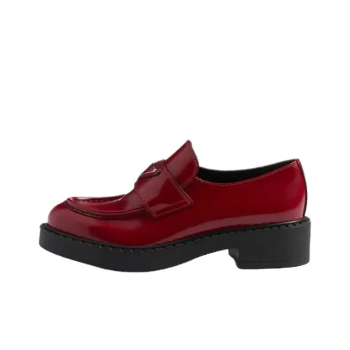 PRADA Грубый каблук Высокие каблуки 5 см Женские Красный