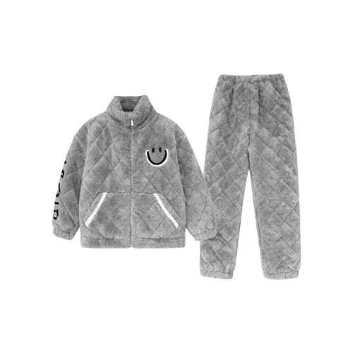 Daiyindie Осенние и зимние пижамы мужские утолщенные с флисовой подкладкой термические коралловый флис комплекты одежды