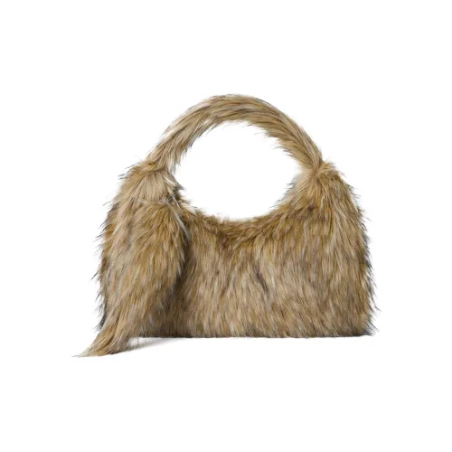 SMFK Акриловая сумка через плечо большая женская цвет коричневый Койот