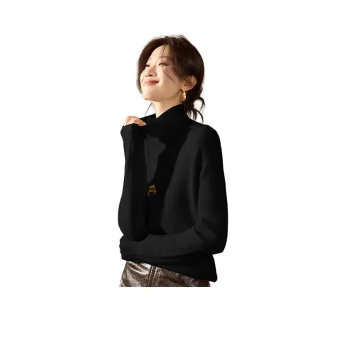 Mo Han Yi Mei Спокойный Черный Женский Свитер