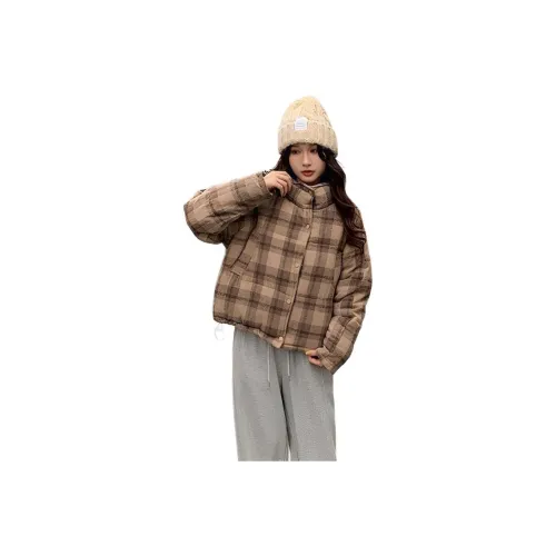 GUOZHEN Кофе Утолщенный Женские Пуховики