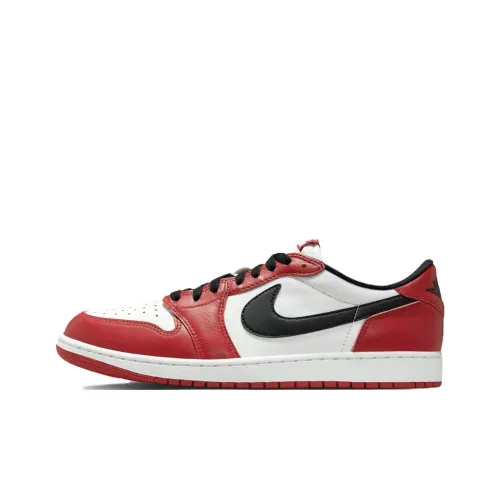 Jordan Air Jordan 1 Slip-resistant Abrasion-resistant Low Top Винтажные баскетбольные кроссовки Унисекс Красный Белый Черный