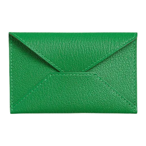 HERMES Козья кожа Клатч Женские 1K Bambou Бамбуковый зеленый