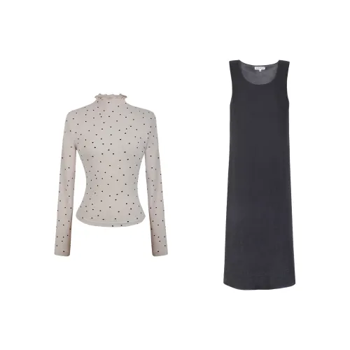 Топ + Юбка на подтяжках Женские Комплекты с юбкой