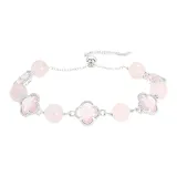 Браслет с бусинами - розовый