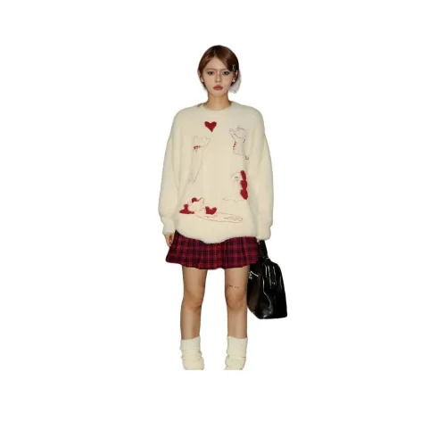 GUOZHEN Белый Женский Трикотаж