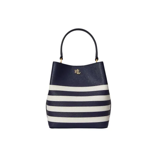 LAUREN RALPH LAUREN Кожа Одно Плечо Сумка Маленькая Женская Морской Синий и Белый