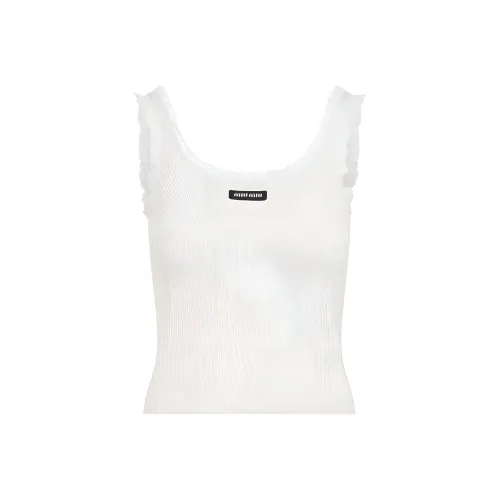 MIU MIU Айвори Женские Майки