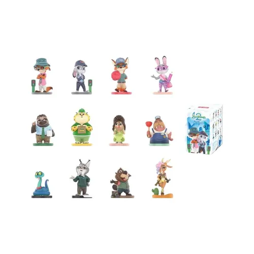 POP MART Зверополис The Полная коллекция Disney Слепые коробки Один Mystery Коробка Целая коробка 12 шт