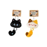 Маленький черный кот + маленький цветок кошка