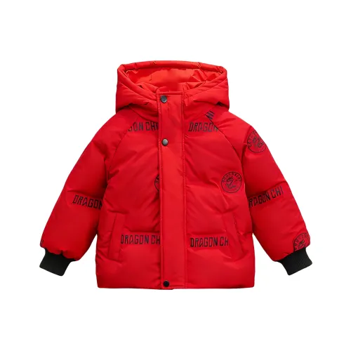 Деревянные дома Пуховик Красный Дети Возраст 3-7 лет