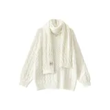 Топ и шарф цвета экрю