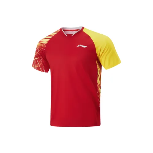 LINING Table Tennis Series T Рубашка Мужская Total Вишнево-Красный