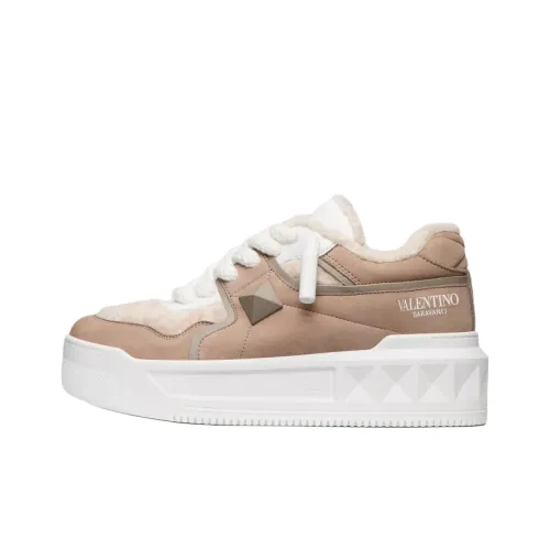 Valentino ONE STUD XL Low Top Скейтборд Кроссовки Женские Бежевые