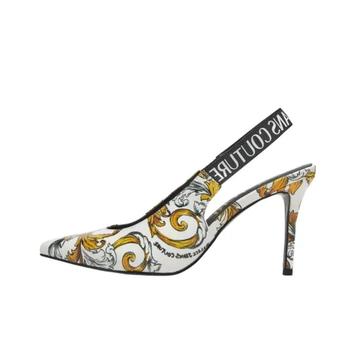 VERSACE JEANS COUTURE Узкий каблук Высокие каблуки Женские Белые