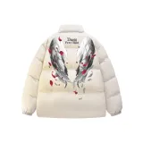 Белый хлопковый пуховик