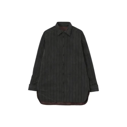 Yohji Yamamoto Pour Homme FW25 Cotton ST PIGMENT Washed ST Blouse с Lining Shirt Men's