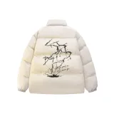 Белый хлопковый пуховик