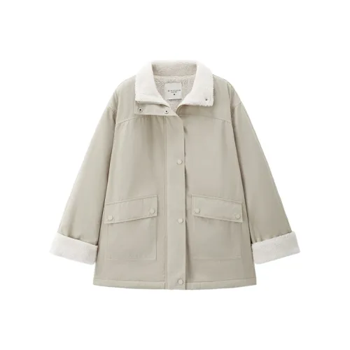 Giordano 02 Светлый хаки Женские пуховики