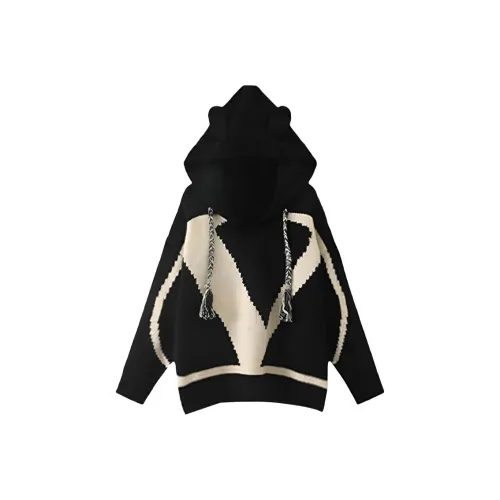 HANLEINA Черный Свитер Женские Свитера