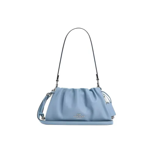 COACH Faye Гладкая кожа Сумка через плечо Сумка на плечо Средняя Женская Синяя