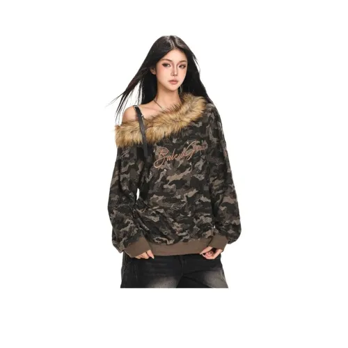 YINLEI Камуфляж Женские Свитшоты