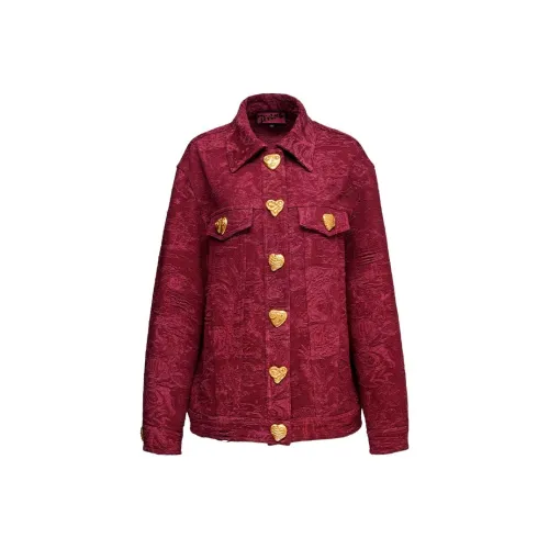 Laurence Chico Denim Jacket Unisex Hot Red Laurence Chico Деним Куртка Унисекс Горячий Красный