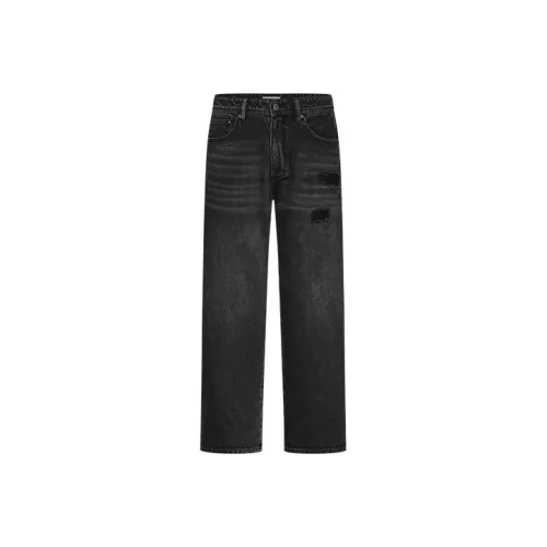 URBAN REVIVO Мужские Черные Джинсы