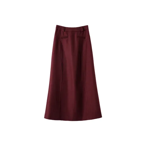 Late White Повседневный Длинный Юбка Женские