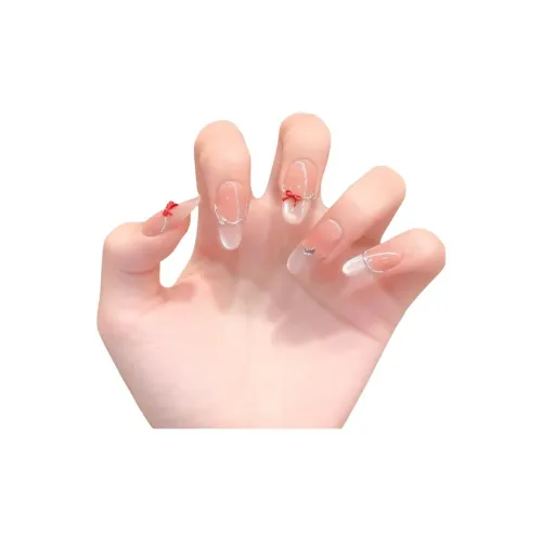 XNTX Handcrafted False Nail Polish Стикер False Nail Средний Угол Накладной Овал Мягкий Color Series Телесный Стиль Instagram