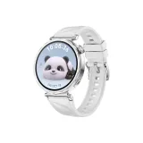 Белый с серебряной застежкой