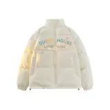 Белый хлопковый пуховик