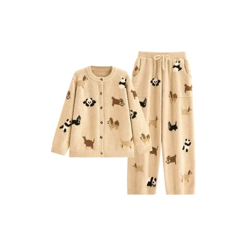 YUENEI 24290 Мягкий Желтый Женский Пижамный Комплект