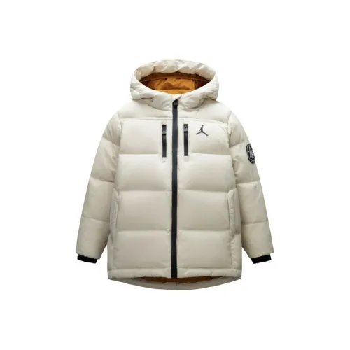 Джордан Белый Crown Серый KIDS Пуховики