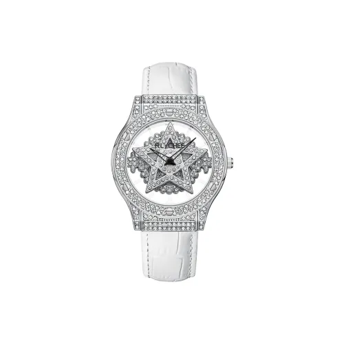 Rlychee Кварцевый механизм кожаный ремешок женские часы белый циферблат