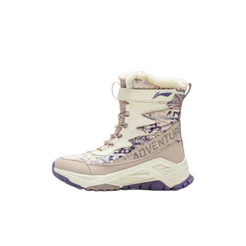 LINING YOUNG Противоскользящие с амортизацией и высоким отскоком сноубутсы верх экрю детские