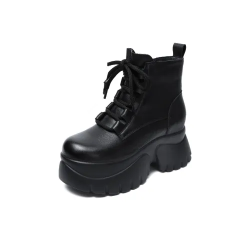 H2 Лицевая коровья кожа Премиум Винтаж Модный Женская обувь Мартин Boot Женские