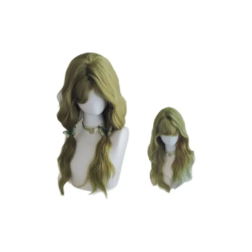 FYOSEE [Матча] Лолита Зеленый Шерстяной завиток Женская Перука Высокая Температура Пряжа